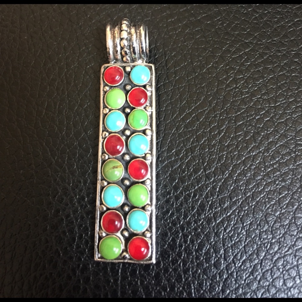 Sterling rectangular pendant