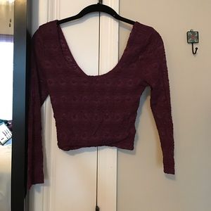 long sleeve crop top urban outfitters