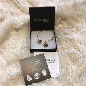 Alex and Ani gold shell bracelet
