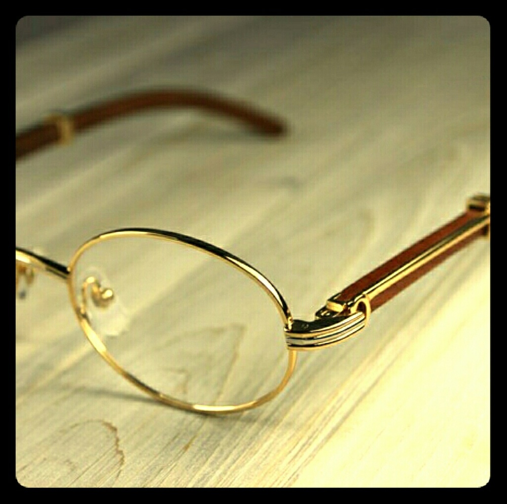 Authentic Vintage Wooden Glasses