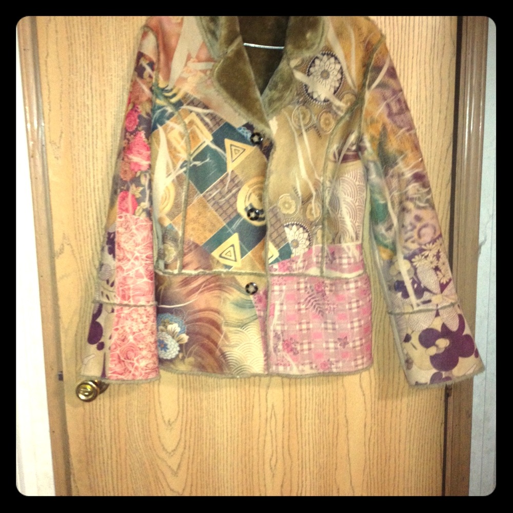 Anthropologie $168 Lapis Fur Lined Coat Medium