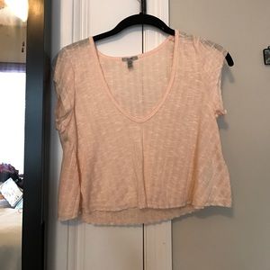 Light pink flowy crop top urban outfitters