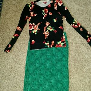 LuLaRoe Cassie Skirt - Free cardigan included