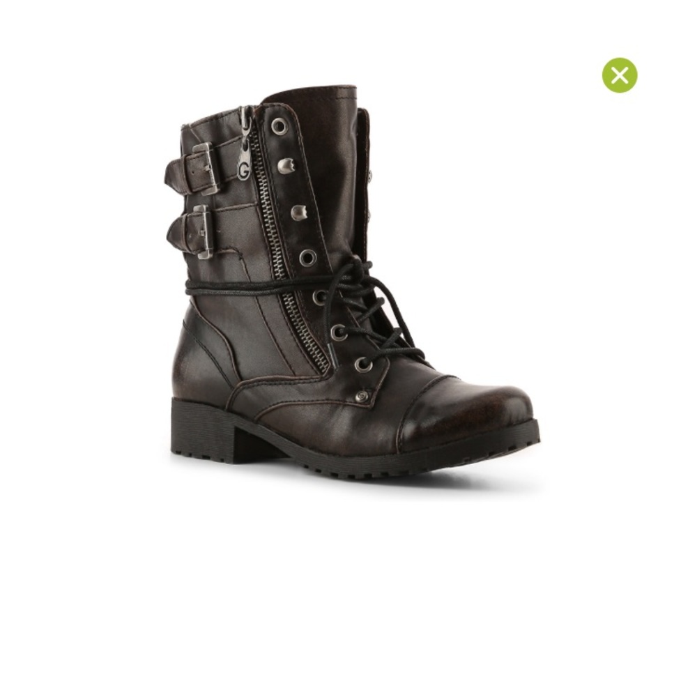 Guess Combat Boots-Dk Brown