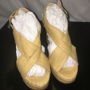 Michael Kors Raffia Platform Sandals