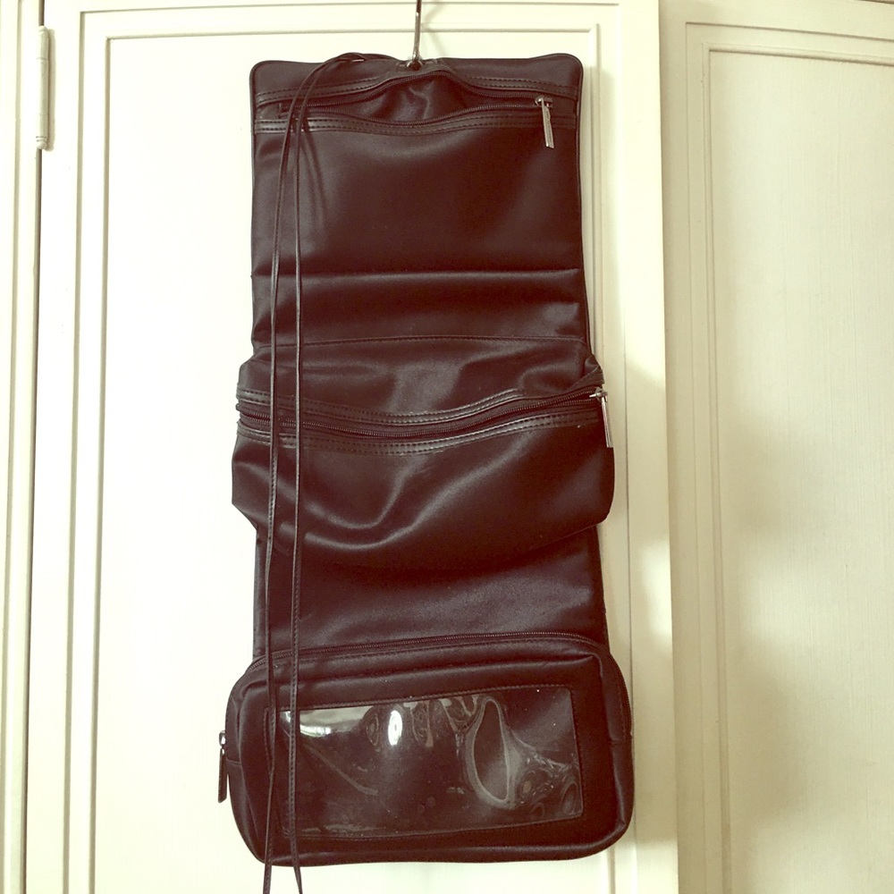 Saks Fifth Avenue Hanging Satin Cosmetics Bag