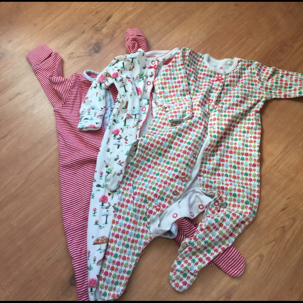 Set of 3 one piece pijamas