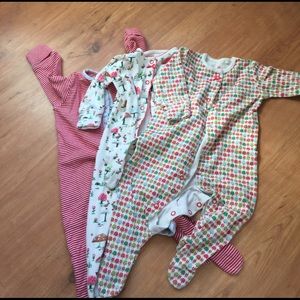 Set of 3 one piece pijamas