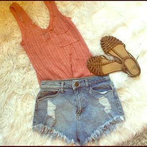 High Waisted Jean Shorts