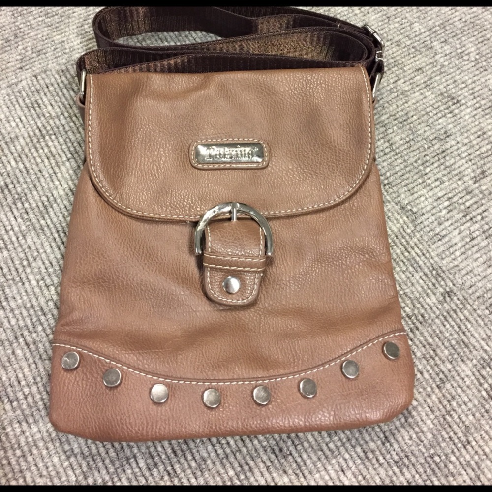 Brown cross body bag