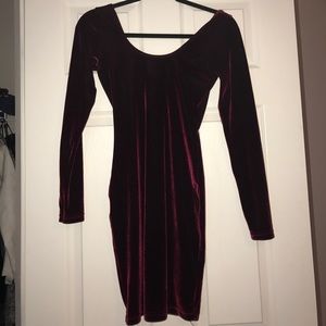 Red velvet dress