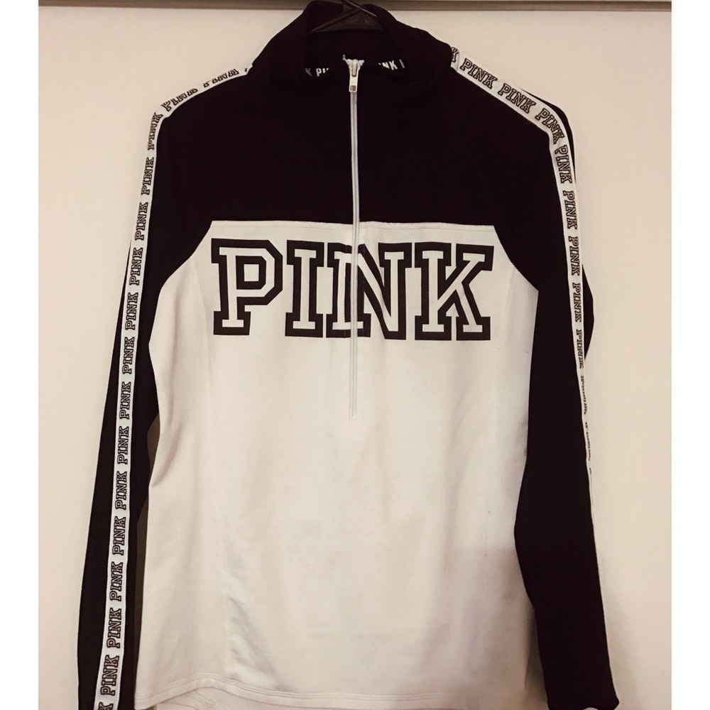 Black and white Victoria's Secret gym long sleeve