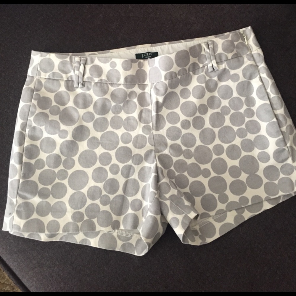 J. Crew stretch gray polka dot shorts SUMMER!!!