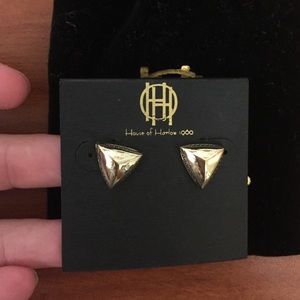 House of Harlow gold stud earrings