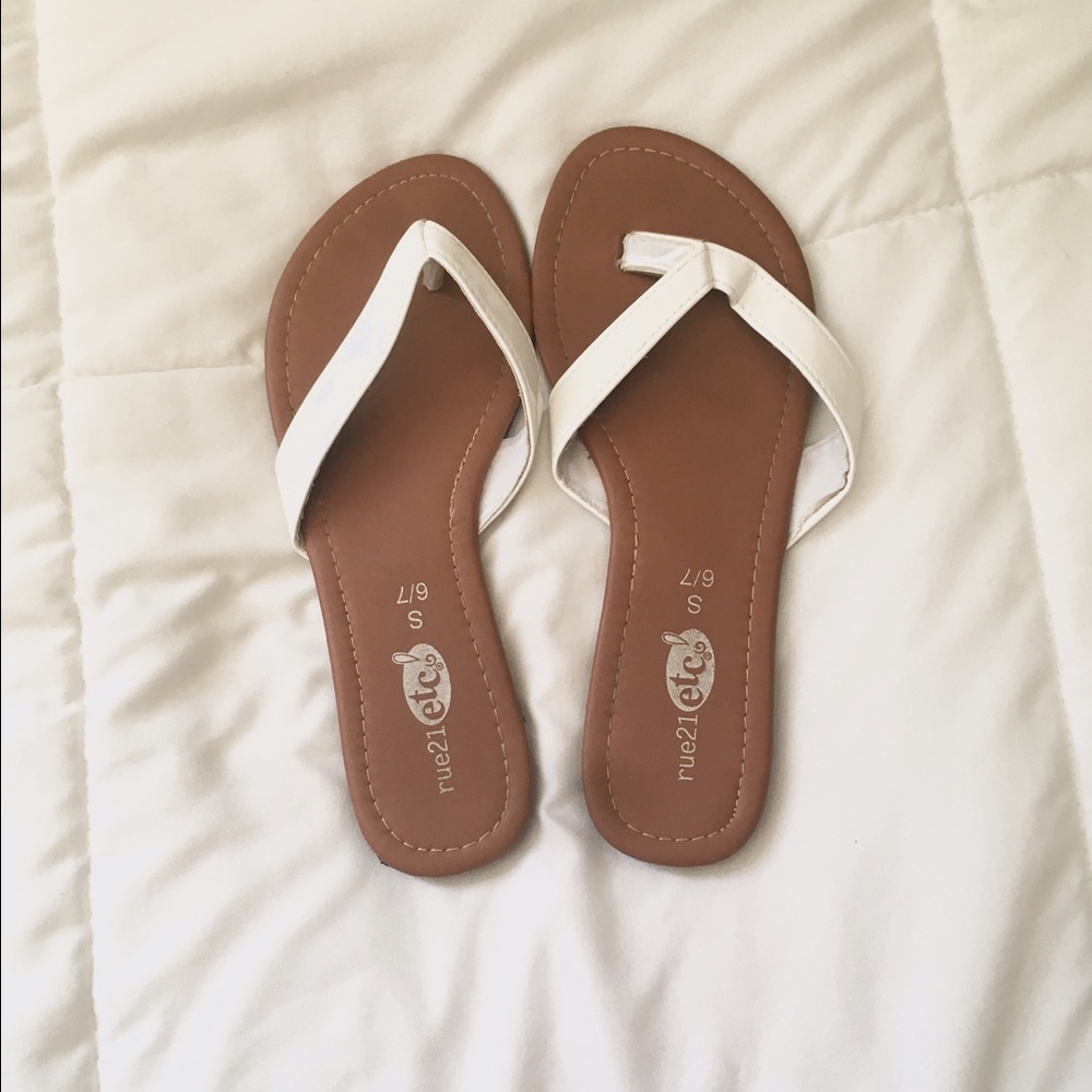 White Flip Flops