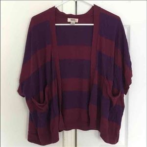 Cardigan Maroon & purple medium
