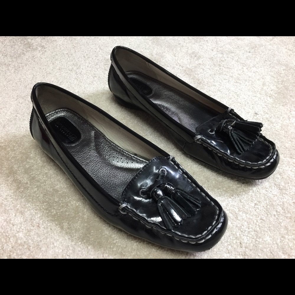 Sperry Brant Point Black Patent Shoes