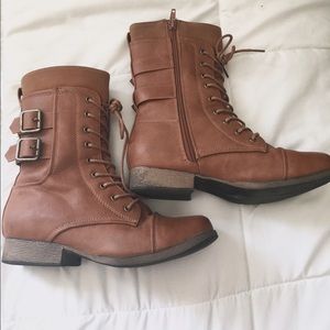 Brown Combat Boots
