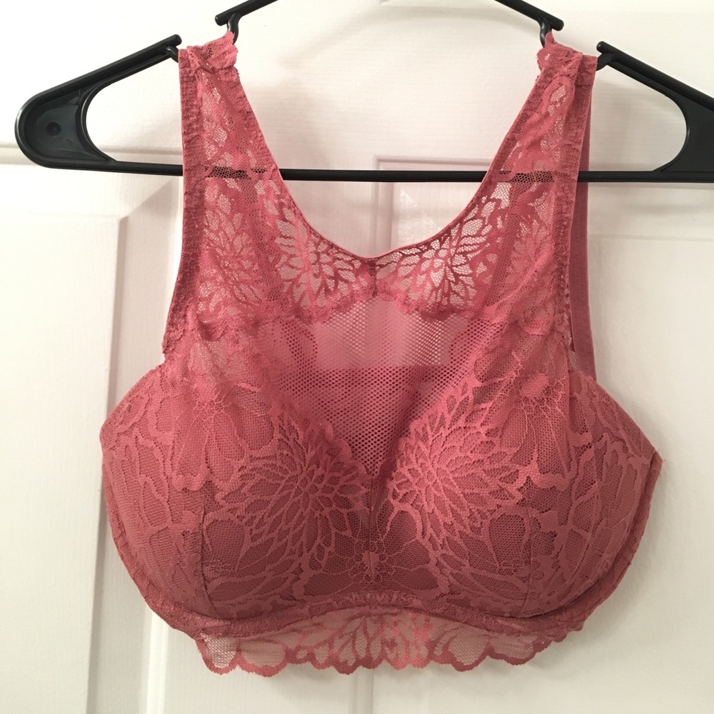 PINK High neck push up bralette