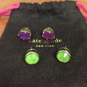 Two Kate spade stud earrings
