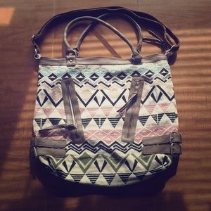 American eagle woven boho bag