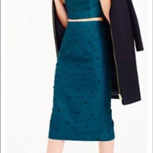 J Crew Collection embellished pencil skirt size 8 J Crew Collection embellished pencil skirt size 8