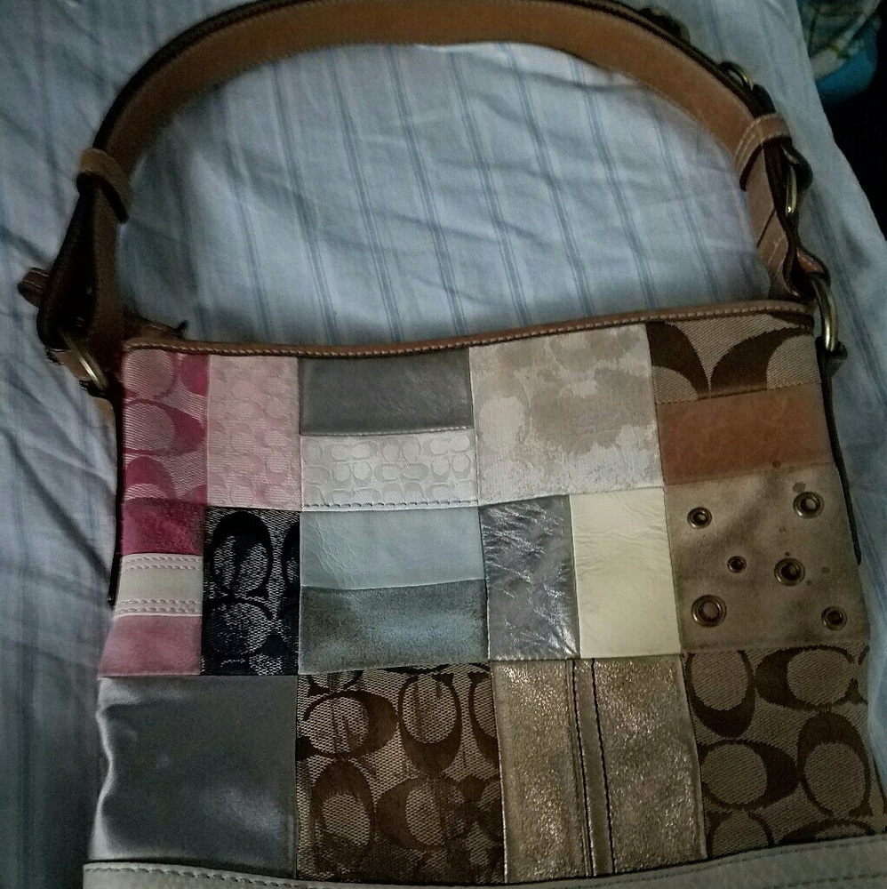 COACH  TAN PUTTY CROSSBODY LEATHER HANDAG