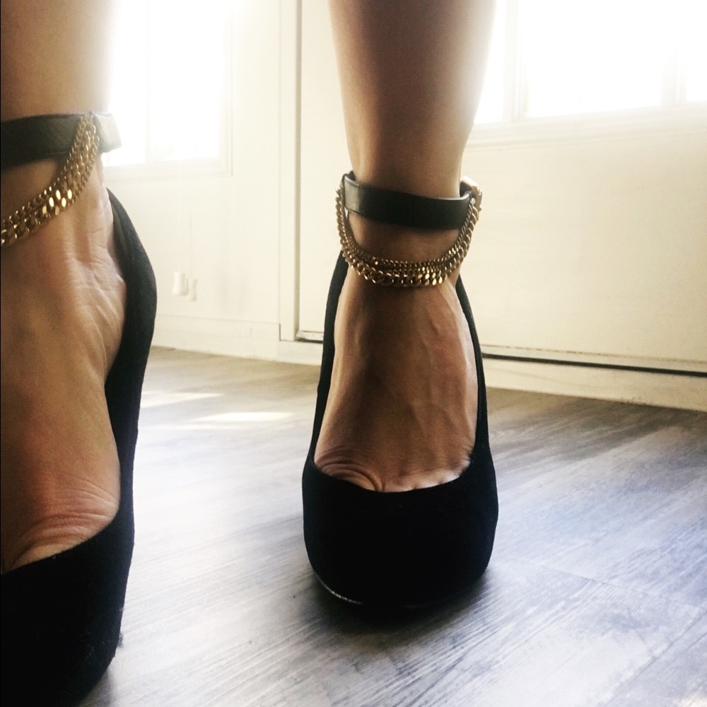 Marc by Marc Jacobs Suede Ankle Strap Wedges