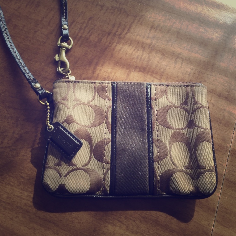 Small authentic coach wristlet!