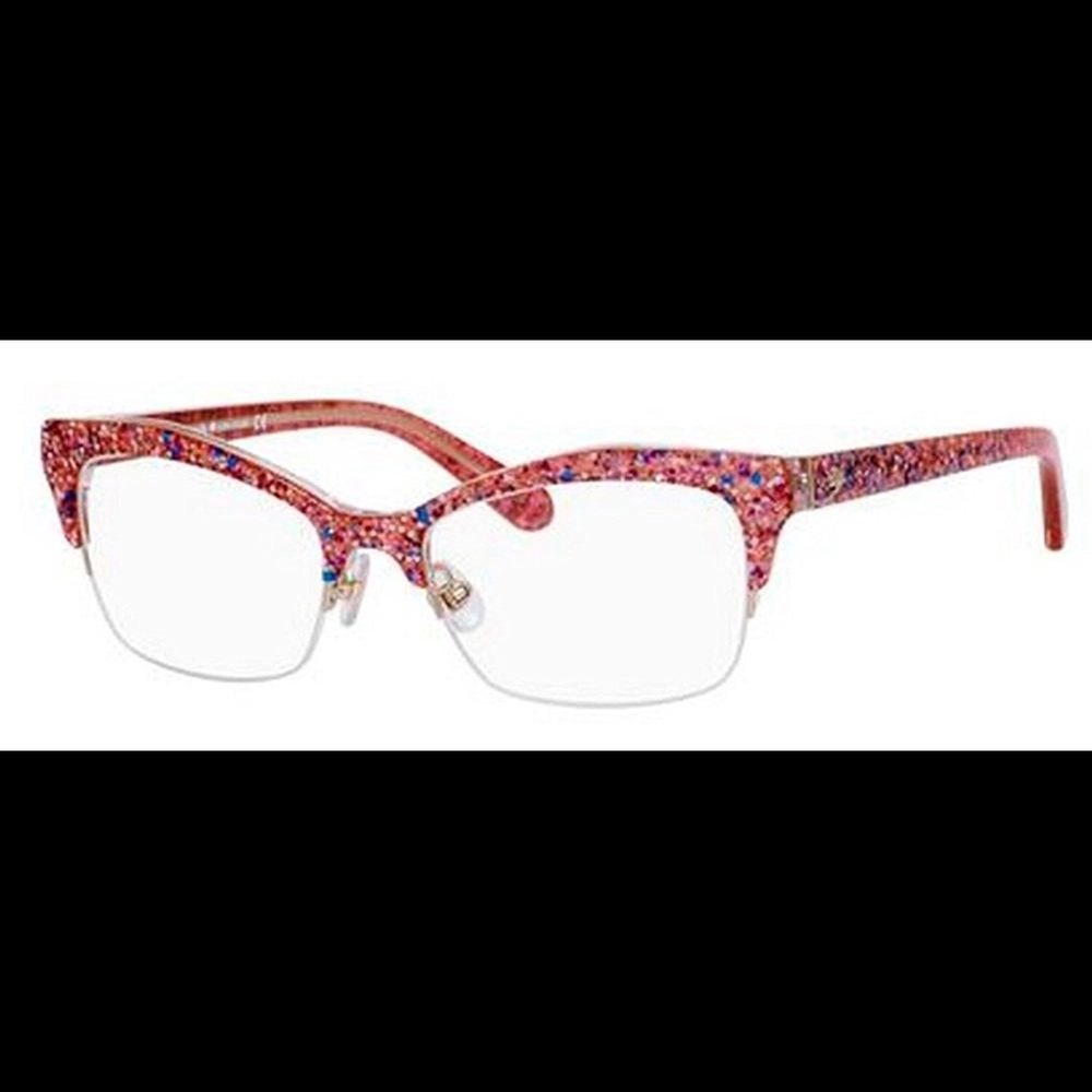 Kate Spade Lyssa pink glitter glasses.