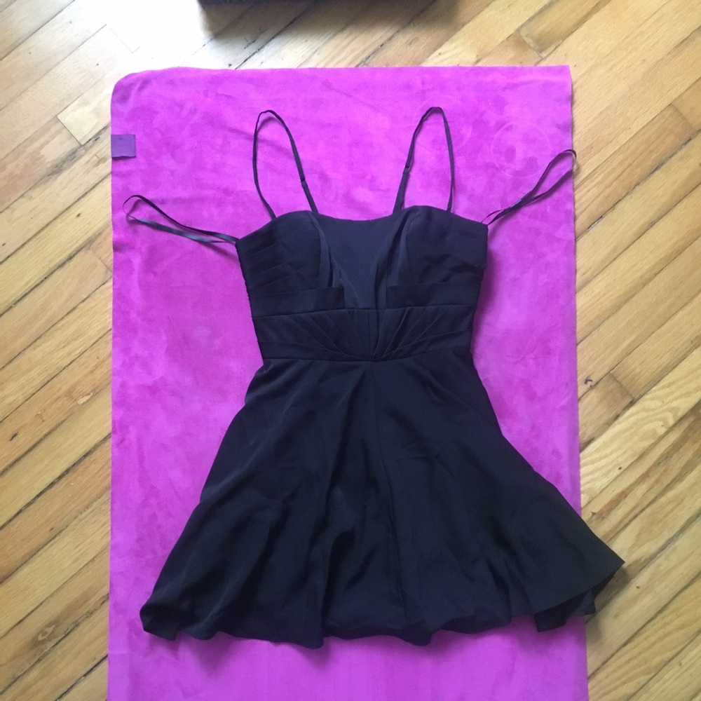 Size 4 Marciano black mini dress w/ empire waist.