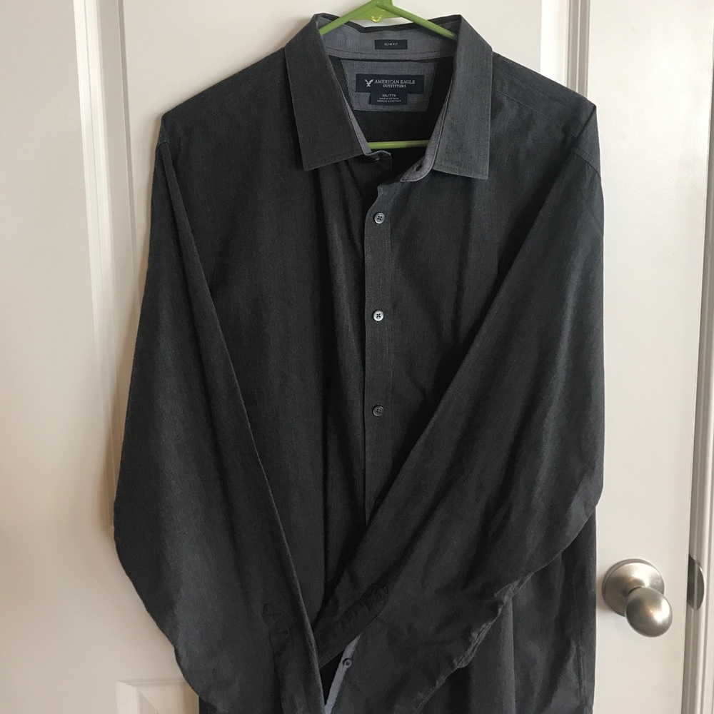 American Eagle Dark Gray XXL button up