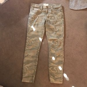 Current Elliot Camo Straight Leg Jeans