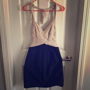 Black and ivory evening dress