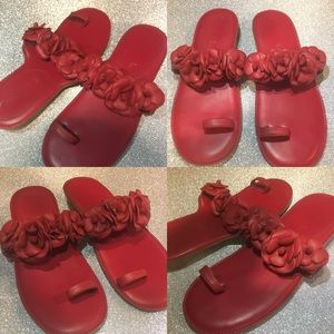 Chanel red flower 🌺 bomb sandals