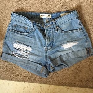 Pacsun light wash ripped shorts