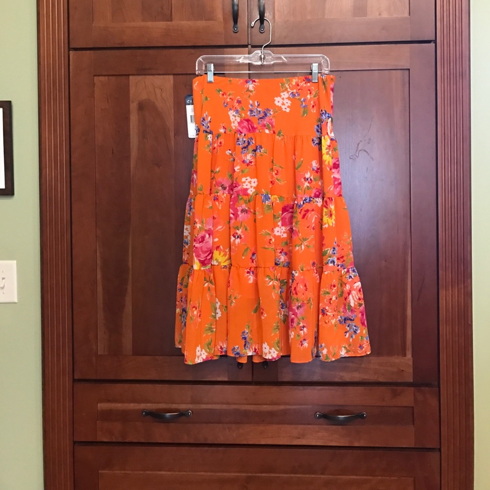 Chaps Orange summer skirt