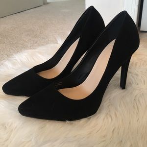 Black velvet stilettos