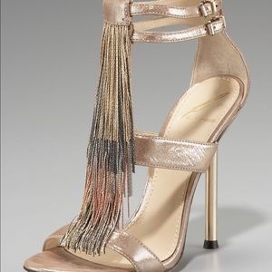 B Brian Atwood Chain-Fringe heels