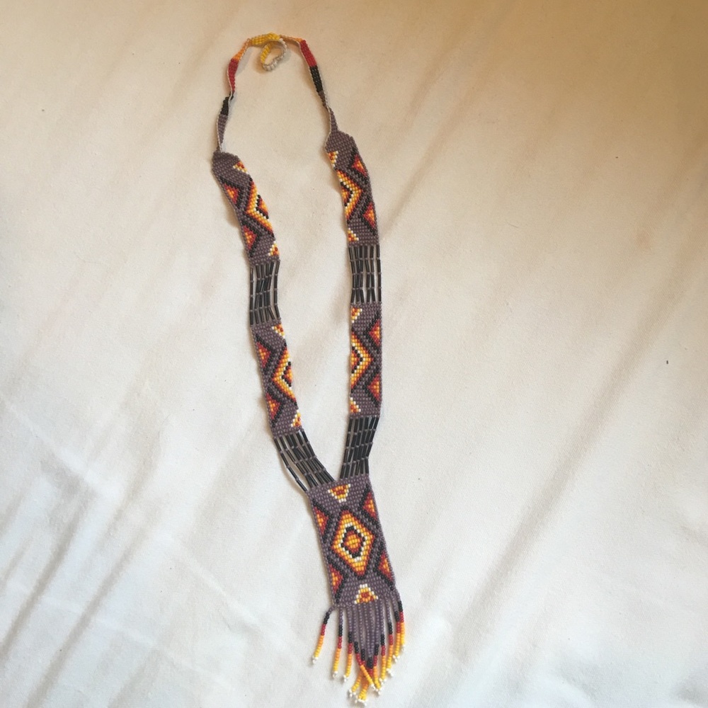 Guatemalan beaded tribal necklace.