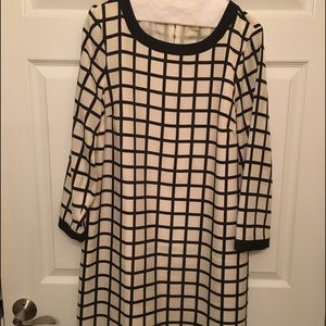 JCrew windowpane plaid shift dress