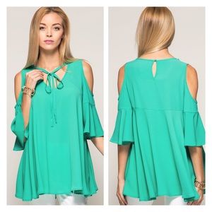 3/4 sleeve could shoulder with tie neck