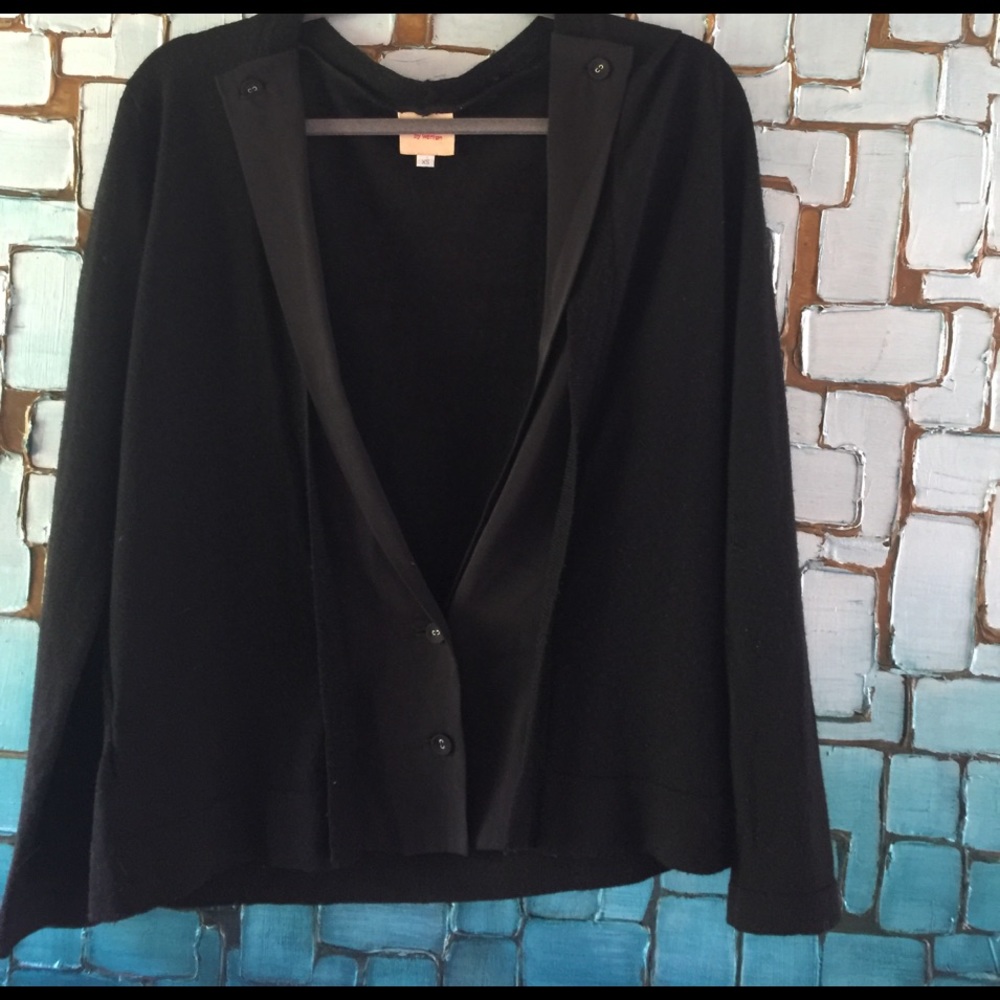 Black cardigan sweater
