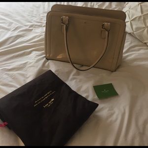 Cream-colored Patent Leather Kate Spade Purse