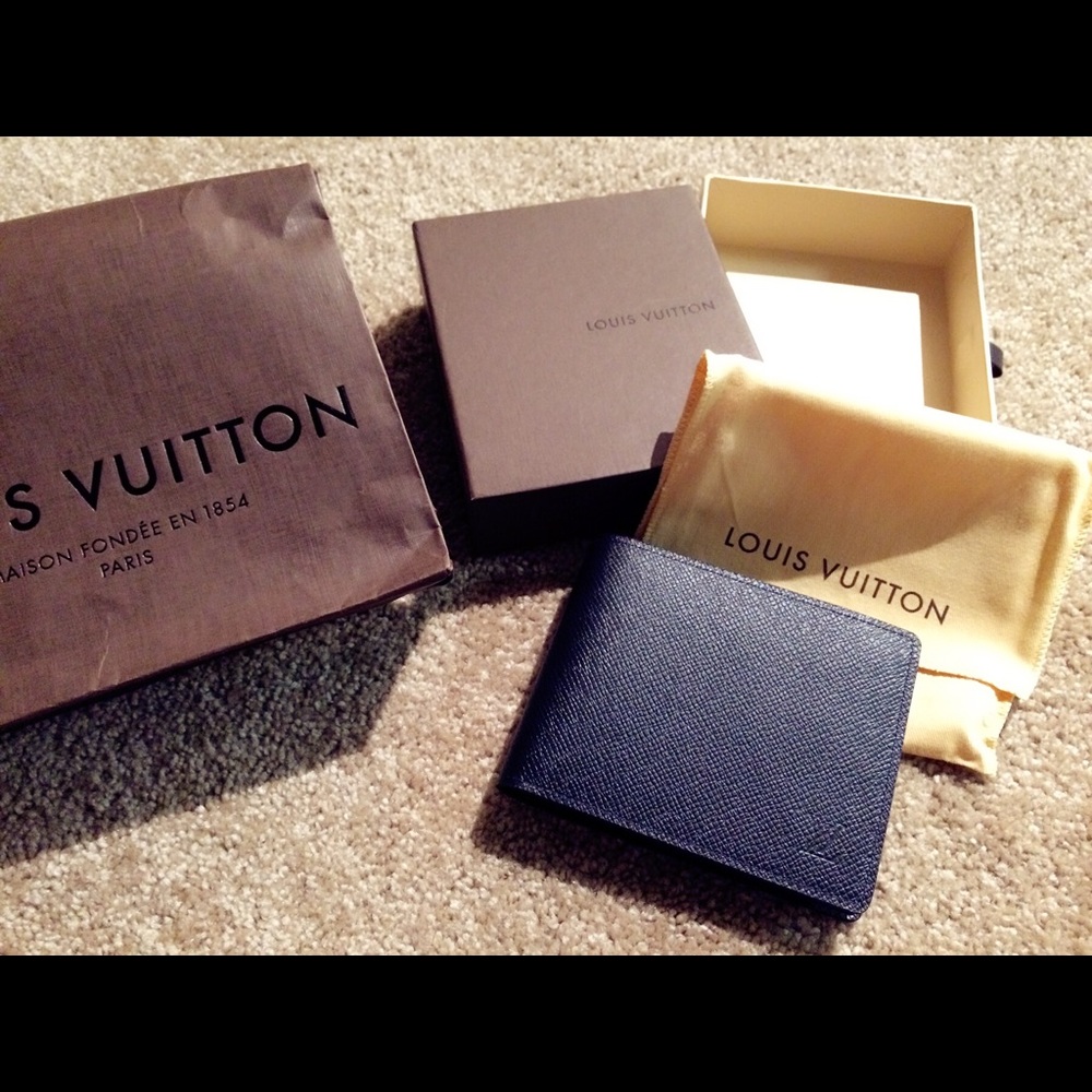 LV men's leather wallet