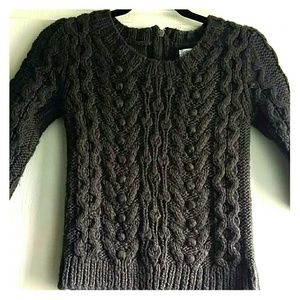 Kaisely Juniors Knit Sweater - Brown Cable