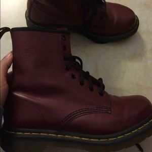 Size 8 dark red cherry doc martens