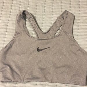 Grey Nike sports bra
