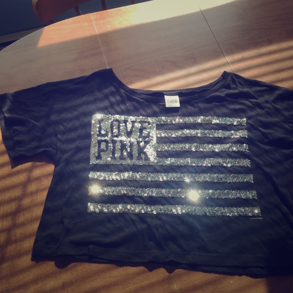 PINK sequined crop!