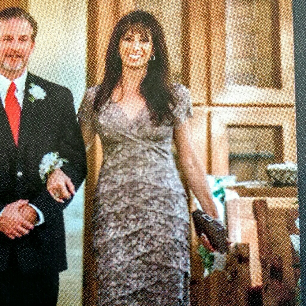 Cache Taupe Cocktail Dress